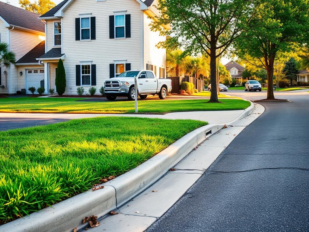 The curb completely clean after junk removal